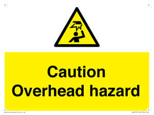 Caution Overhead hazard